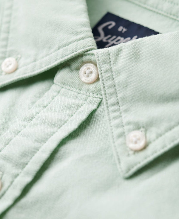 Superdry Cotton LS Oxford Shirt - Light Green