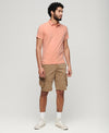 Superdry Studios Jersey Polo - Sweet Peach Pink