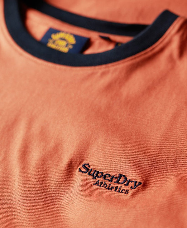 Superdry Essential Logo Retro T-Shirt - Mango Orange/Eclipse Navy (Size2XL)