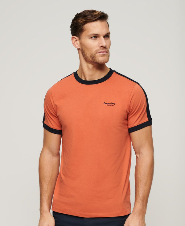 Superdry Essential Logo Retro T-Shirt - Mango Orange/Eclipse Navy