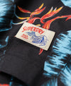 Superdry Hawaiian Shirt - Dark Navy Fire