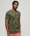 Superdry Vintage Overdye Printed Tee - Surplus Goods Olive Green (Size XL)