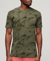 Superdry Vintage Overdye Printed Tee - Surplus Goods Olive Green (Size XL)