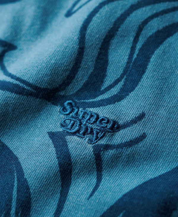 Superdry Vintage Overdye Printed Tee - Quayside Blue (Size XL)