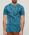 Superdry Vintage Overdye Printed Tee - Quayside Blue (Size XL)