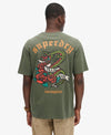 Superdry Tattoo Graphic Loose Tee - Dark Grey Green