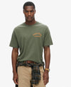 Superdry Tattoo Graphic Loose Tee - Dark Grey Green