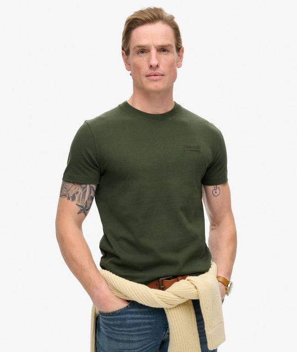 Superdry Essential Logo EMB Tee - Duffel Bag Green