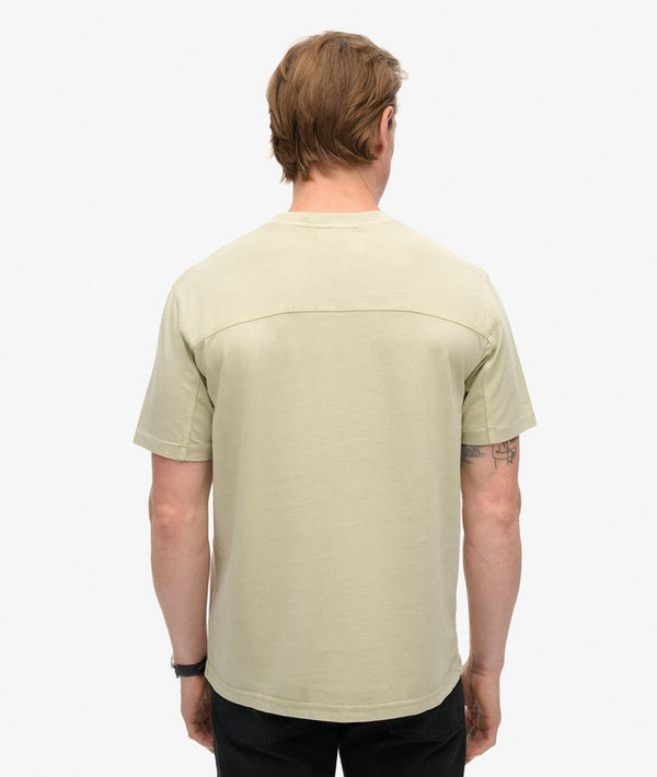 Superdry Contrast Stitch Pocket T-Shirt - Washed Pelican Beige