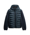 Superdry Hooded Knit Storm Hybrid Jkt - Eclipse Navy