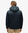 Superdry Hooded Knit Storm Hybrid Jkt - Eclipse Navy