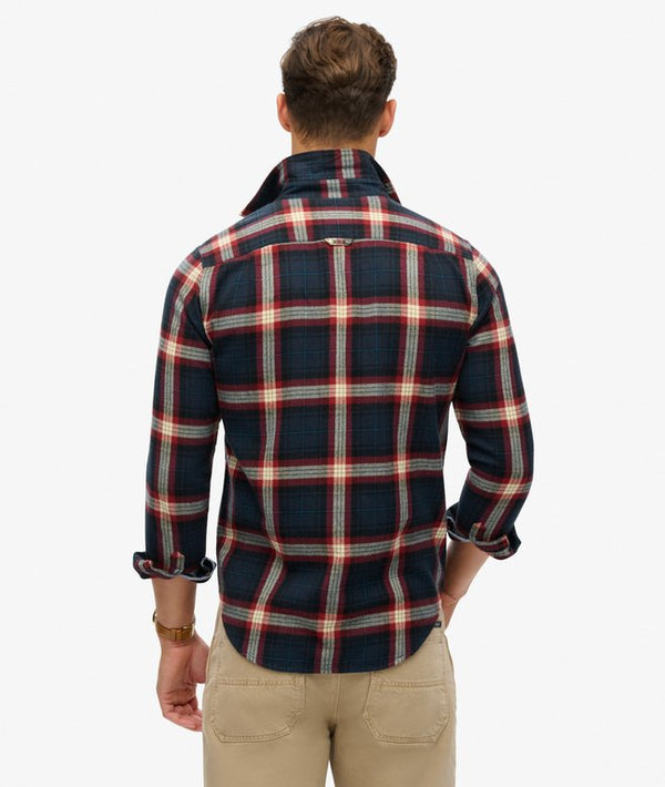 Shop Superdry Superdry Checked Shirt With Hood Superdry