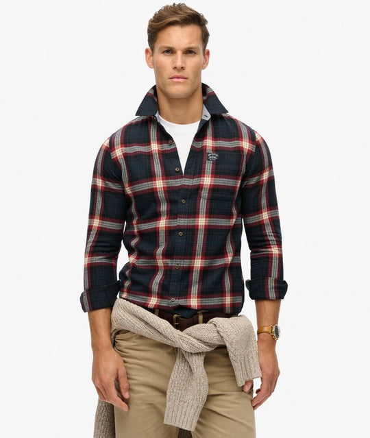 Superdry L/S Cotton Lumberjack Shirt - Oregon Check Navy