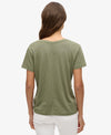 Superdry Studios Slub Vee Tee - Sea Spray Green