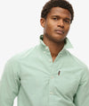 Superdry Cotton L/S Oxford Shirt - Sage Green