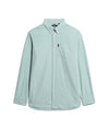 Superdry Cotton L/S Oxford Shirt - Sage Green