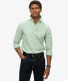 Superdry Cotton L/S Oxford Shirt - Sage Green