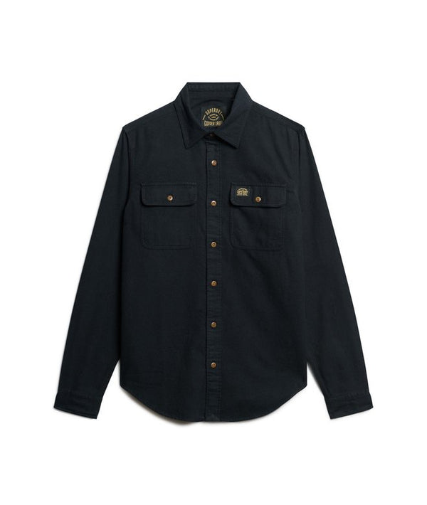 Superdry Flannel Workwear Shirt - Jet Black