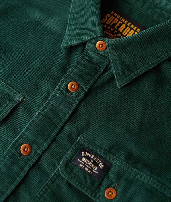 Superdry Corduroy Workwear Shirt - Pine Green (Size XXL)