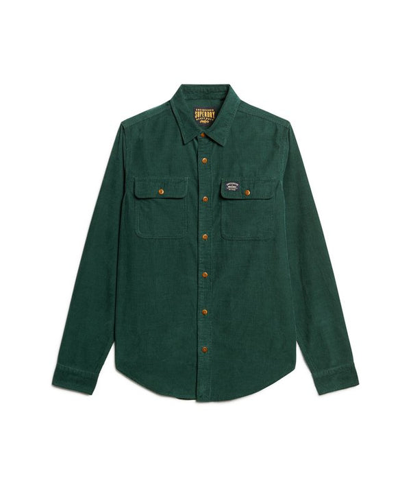 Superdry Corduroy Workwear Shirt - Pine Green (Size XXL)