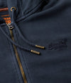 Superdry Essential Logo Washed Ziphood - Eclipse Navy