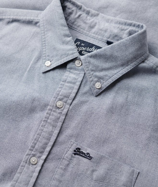 Superdry Cotton L/S Oxford Shirt - Navy