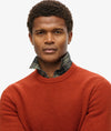 Superdry Textured Crew Knit Jumper - Autumnal Orange