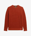 Superdry Textured Crew Knit Jumper - Autumnal Orange