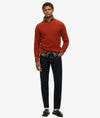 Superdry Textured Crew Knit Jumper - Autumnal Orange