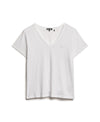 Superdry Studios Slub Embroidered Vee Tee - Optic