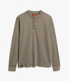 Superdry Vintage Textured Grandad Top - Morel Brown