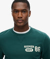 Superdry Athlethic Printed Sweatshirt - Dark Pine Green