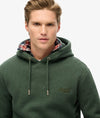 Superdry Essential Logo Hoodie HB - Deep Forest Green Marl