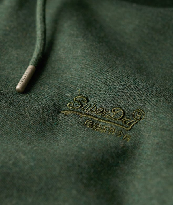 Superdry Essential Logo Hoodie HB - Deep Forest Green Marl