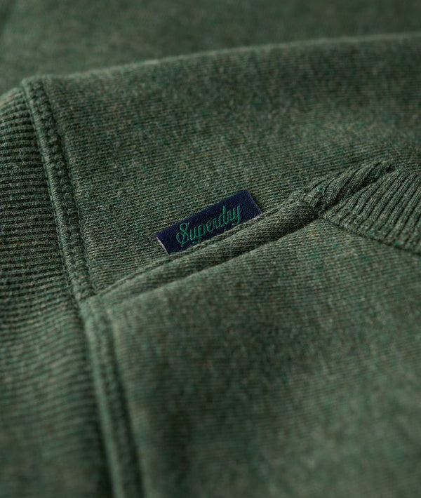 Superdry Essential Logo Hoodie HB - Deep Forest Green Marl