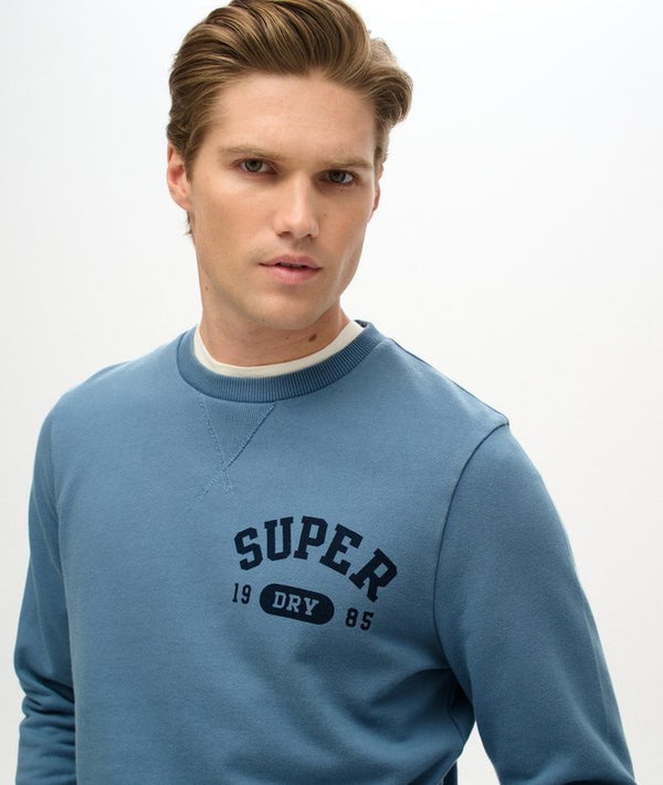 Superdry Athletic Printed Sweatshirt - Wedgewood Blue