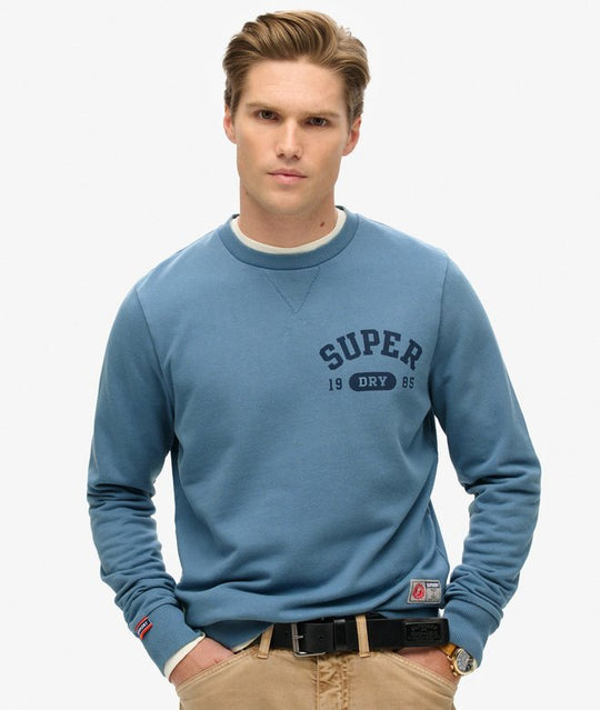 Superdry Athletic Printed Sweatshirt - Wedgewood Blue [Size XXL]