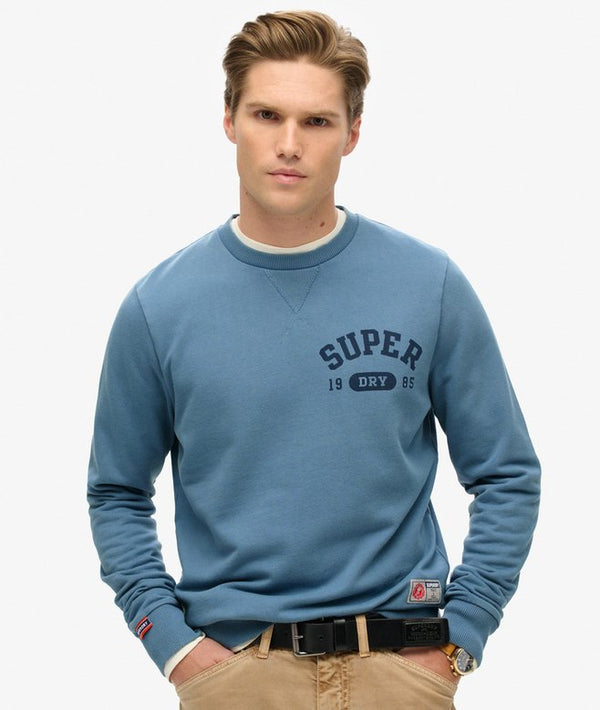 Superdry Athletic Printed Sweatshirt - Wedgewood Blue