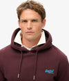 Superdry Essential Logo Hoodie - Rich Deep Burgundy