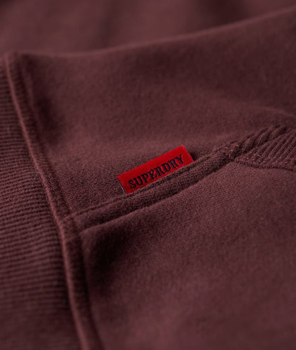 Superdry Essential Logo Hoodie - Rich Deep Burgundy