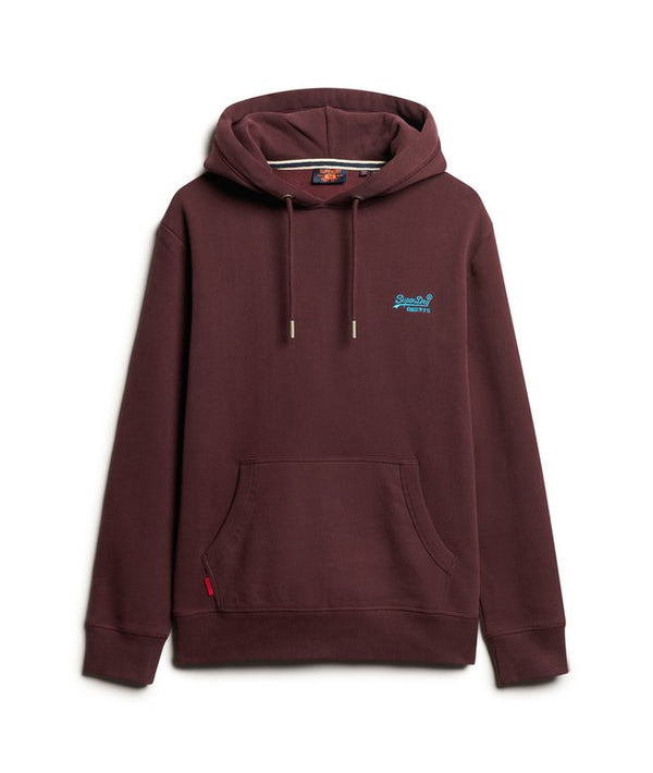 Superdry Essential Logo Hoodie - Rich Deep Burgundy