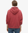 Superdry Essential Logo Over Dyed Hoodie - Rich Port