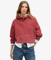 Superdry Essential Logo Over Dyed Hoodie - Rich Port