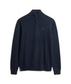 Superdry Essential Emb Knit Half Zip - Carbon Navy Marl