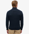 Superdry Essential Emb Knit Half Zip - Carbon Navy Marl