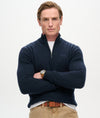 Superdry Essential Emb Knit Half Zip - Carbon Navy Marl