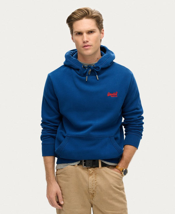 Superdry Essential Logo Hoodie - Pilot Mid Blue