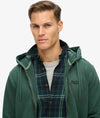 Superdry Essential Logo Washed Ziphood - Forest Green