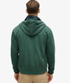 Superdry Essential Logo Washed Ziphood - Forest Green