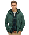 Superdry Essential Logo Washed Ziphood - Forest Green